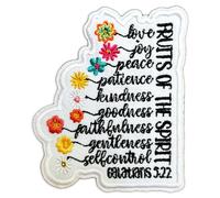 Galatians 5 22 Patch The Fruit of The Spirit Christ Patches Bible Christian Religious Embroidered Patches Iron On Embroidery Patch for Caps, Backpacks, Jackets, Uniform DIY PVC Patches Gifts 3 Inches