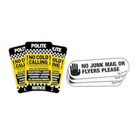 GALATIANS® No Cold Callers Sign For Front Door | No Cold Callers Sticker | Durable Weatherproof Adhesive | Clear Message On Your Front Door | Easy-To-Apply Warning Notice