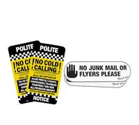 GALATIANS® No Cold Callers Sign For Front Door | No Cold Callers Sticker | Durable Weatherproof Adhesive | Clear Message On Your Front Door | Easy-To-Apply Warning Notice