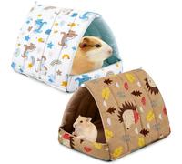 Galaton 2 Pcs Guinea Pig Hideout, Guinea Pig Bed Tunnel Washable Small Animal House Cage Accessories for Mouse Chinchillas Hamsters Hedgehogs Ferrets Bearded Dragons and Rats Other Small Animals