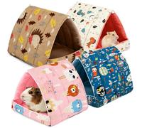 Galaton 4 Pcs Guinea Pig Hideout, Guinea Pig Bed Tunnel Washable Small Animal House Cage Accessories for Mouse Chinchillas Hamsters Hedgehogs Ferrets Bearded Dragons and Rats Other Small Animals