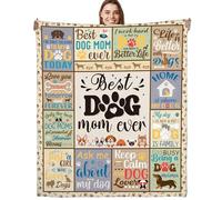 GalaVee Dog Mom Gifts for Women Throw Blanket, Gift for Dog Lovers, Funny Sayings Inspirational & Loving Quotes Print Soft Cozy Flannel Blanket 60x50, Home Decor for Sofa Bed
