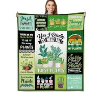 GalaVee Plant Lover Gifts Throw Blanket 60x50, Gardening Gifts for Women Men, Funny & Inspirational Quotes Soft Flannel Blanket, Botanical Decor for Gardeners, Home Sofa Bed Accessories