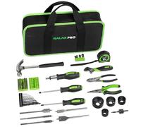 GALAX PRO 69 Piece Hand Tool Set, with Tool Bag, Including a Hole Saw, Wood Drill, Socket Set, and Magnetic Connecting Rod,Home Repair DIY Tools Basic Hand Toolbox Sets for Home