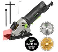 GALAX PRO Mini Circular Saw, 580W 3500 RPM Maximum Cutting Depth of 28.5mm, Three Pieces of 85mm Saw Blades, Equipped with Laser Guide Rails, Suitable for Wood, PVC and Other Materials