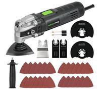 GALAX PRO Oscillating Tool, 400W Multifunction Tool 15000-22000OPM 6 Variable Speed Oscillating Vibration,Quick Change System,Angle 4 Degrees,for Cutting, Sanding and Grinding,with 30 Pcs Accessories