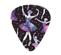 Galaxies-Ballet-Dancer 12 Pack Guitar Picks With 3 Thicknesses And Storage Box, Abs Plectrums For Electric Bass Guitar Players