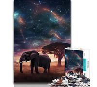 Galaxies Elephants JigsawPuzzle 1000 Pieces for Adults,Family Game Stress Reliever Difficult Challenge Secret Santa Gifts 50x75cm
