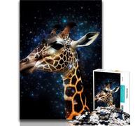 Galaxies Giraffes Puzzles for Teenagers 1000 Pieces,Staycation Kill Time Every Piece Is Unique - Challenging Family Fun Game 50x75cm
