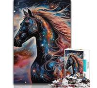 Galaxies Horses 1000 Pieces Jigsaw Puzzle for Adults& Teens,Game Toys Every Piece Is Unique - Challenging Family Fun Game 38x26cm