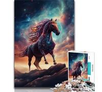 Galaxies Horses 1000 Pieces Jigsaw Puzzle For Adults Teens,Learning Educational Toy for Is Ideal As A Gift for The Whole Family 38x52cm