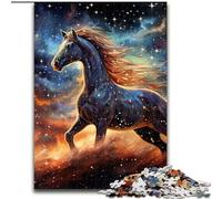 Galaxies Horses Jigsaws 1000 Pieces for Adults Wooden Jigsaw Puzzles Perfect for Family Fun, Party Games, Birthday Party Favors size : 50x75cm