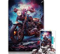 Galaxies Motorcycles 1000 Pieces Jigsaw Puzzle for Adults& Teens,Challenging Game And Family Play for Is Ideal As A Gift for The Whole Family (38x26cm)
