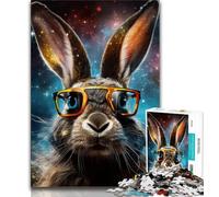 Galaxies Rabbits 1000 Pieces Jigsaw Puzzles for Adults And Teens,Toys Educational Games Stress Relieving Suitable for Desktop Decoration (50x75cm)