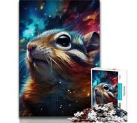 Galaxies Squirrels 1000 Piece Jigsaw Puzzles for Teenagers Gifts,Pattern Assembly Fun at Home Activities,Birthday Present,Travel Gifts 50x75cm