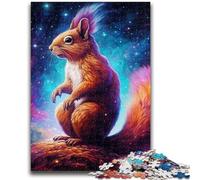 Galaxies Squirrels Puzzles 1000 Pieces for Teenagers,Help The Brain Exercise Addictive Toys to Cultivate Patience Unique Challenge Game (38x26cm)