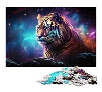 Galaxies Tigers 1000 Pieces Puzzle Gifts Jigsaw Puzzles for Adults Family Activity, DIY Home Decor, 26X38CM/10.23x14.96inch