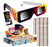 Galaxium 100 Pack Solar Eclipse Glasses 2026 ISO 12312-2 Certified | Approved Sun Eclipse Glasses | Trusted for Direct Solar Eclipse Viewing | Solar Glasses