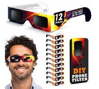 Galaxium [12 Pack Solar Eclipse Glasses AAS Approved 2026 - Trusted for Direct Solar Eclipse Viewing - ISO 12312-2 & CE Certified