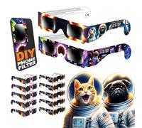 Galaxium 12 Solar Eclipse Glasses Kids 2026, Animals Design | ISO 12312-2