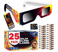 Galaxium [25 Pack Solar Eclipse Glasses AAS Approved 2026 - Trusted for Direct Solar Eclipse Viewing - ISO 12312-2 & CE Certified