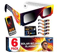 Galaxium 6 Pack Solar Eclipse Glasses 2026 ISO 12312-2 Certified | Approved Sun Eclipse Glasses | Trusted for Direct Solar Eclipse Viewing | Solar Glasses