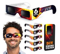 Galaxium [6 Pack Solar Eclipse Glasses AAS Approved 2026 - Trusted for Direct Solar Eclipse Viewing - ISO 12312-2 & CE Certified