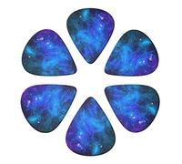Galaxy 6 Pack Guitar Picks with Organizer Storage Box, Thin-Medium-Heavy Picks Handmade Plectrums Guitar Plectrums Bass Ukulele Picks Acoustic Guitar Lovers Gift