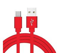 Galaxy A17/A26 A16 A15/A25/A35/A14 5G/A22 5G/A13 5G Nylon Braided USB C Charger Lead Fast Charging Cable 1M Compatible for Samsung Galaxy A22/A13/A14 (RED)