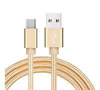 Galaxy A17/A26 A16 A15/A25/A35/A14 5G/A22 5G/A13 5G Nylon Braided USB C Charger Lead Fast Charging Cable 1M Compatible for Samsung Galaxy A22/A13/A14 (GOLD)