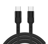 Galaxy A17 A56 A36 A26 A16 A15 A25 / A35 A55 / S24 FE Charger cable Nylon Braided 1M (60 W) USB C Charger Lead Fast Charging USB C Cable for Samsung Galaxy A15 5G / S23 FE 5G (BLACK)