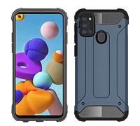 Galaxy A21s Case, Galaxy A21s Shockproof Case Premium Protective Poly-carbonate Hybrid Anti Slip Galaxy A21s Armor Flexible Inner Protection Phone Cover for Samsung Galaxy A21s (NAVY BLUE)