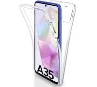 Galaxy A35 Case, Galaxy A35 5G Cover, Ultra Thin 360 Phone Case [Full Protection] [no dots] [silicon] [Slim TPU] [A35 Front and Back] [Transparent] For Samsung A35 5G (CLEAR)