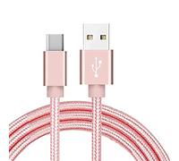 Galaxy A56 A36 / A55 / A52s 5G / A33 5G / A53 5G Nylon double Braided USB C Charger Lead Fast Charging Cable 1M High Durability Compatible for Samsung Galaxy A52s A33 A53 (ROSE GOLD)