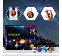 Galaxy Advent Calendar 2025, 24 Days Universe Galaxy Space Planet Countdown Calendar, Holiday Fun Xmas Surprise Tree Ornaments Gift for Kids Boys Girls