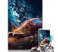 Galaxy Aircraft 1000 Piece Jigsaw Puzzle for Adults And Teenagers,Staycation Kill Time with Fully Interlocking Randomly Shaped Pieces 38x26cm