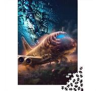 Galaxy Aircraft Wooden Puzzles 1000 Piece Jigsaw Puzzles for Adults Educational Game Challenge Toy Christmas Eve Gifts 1000pcs (75x50cm)