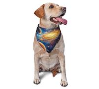 Galaxy And Space Themes Printed Graphic Pet Triangle Scarf For Dogs & Cats, Adjustable Cute Pet Bandana For & Photo Shoots
