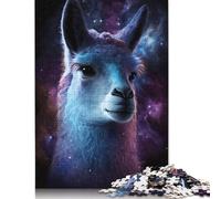 Galaxy Animal Alpaca Jigsaw 1000 Piece Jigsaw Puzzle Wooden Puzzle Toy Family Game Difficulty Challenge Puzzles 1000pcs (75x50cm)