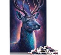Galaxy Animal Deer 1000 Piece Jigsaw Puzzle for Adult Toy Intellectual Game Educational Game for Adult Stress Relief Home Decoration 1000pcs (75x50cm)