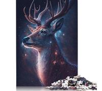 Galaxy Animal Deer 1000 Piece Jigsaw Puzzle for Adults & Age 18 Years Up - Family Activity Jigsaw Puzzles Educational Games Difficult And Challenge 1000pcs (75x50cm)