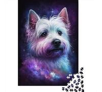 Galaxy Animal Dog Puzzle Challenging And Brainteasing Premium Cardboard Jigsaw Puzzle for Adults Teen 300pcs (40x28cm)