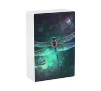 Galaxy Animal Dragonfly Cigarette Case - Waterproof & Crush Proof Cigarette Holder Case for 20 King Size Cigarettes, Portable Pocket Size Travel Box for Men & Women