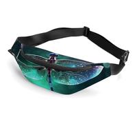 Galaxy Animal Dragonfly Fanny Packs with Zipper, Personalized Waist Bags with Multiple Pockets, Adjustable Sling Bag for Travel, Waterproof Belt Bag, Crossbody Bags for Unisex