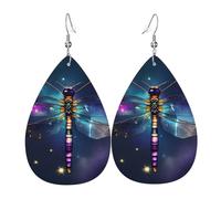 Galaxy Animal Dragonfly Holiday Earrings For Women, Festive Star Drop Earrings, Chic Dangle Jewelry For Celebrations