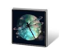 Galaxy Animal Dragonfly Lapel Pin Brooches Square Fashion Brooch Pin Cute Button Badges Alloy Button Pins Enamel Pins Metal Pinback for Hat Shirt Clothing Bags
