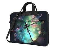 Galaxy Animal Dragonfly Laptop Shoulder Bag For Men Women Briefcase Messenger Bag W/Strap Handle Waterproof Laptop Sleeve Bag 15.6 Inch