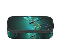 Galaxy Animal Dragonfly Large Pencil Case for Girls and Boys, Aesthetic Pencil Bag with Multi Compartments for Adults, Office Stationary Organizer Practical for Kids Teenage Women Men