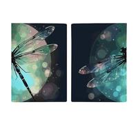 Galaxy Animal Dragonfly Passport Holder, ID Card Protector Case Passport Holder with Slot Passports Travel Wallet Document Cover for Women And Men