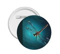 Galaxy Animal Dragonfly -Print Custom Round Enamel Pin - Alloy Metal Lapel Badge For Jacket, Bag, Gift Idea.